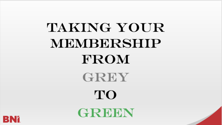 Grey to Green, with Joy Olivier BNI Gold Country Region – Podcast 26